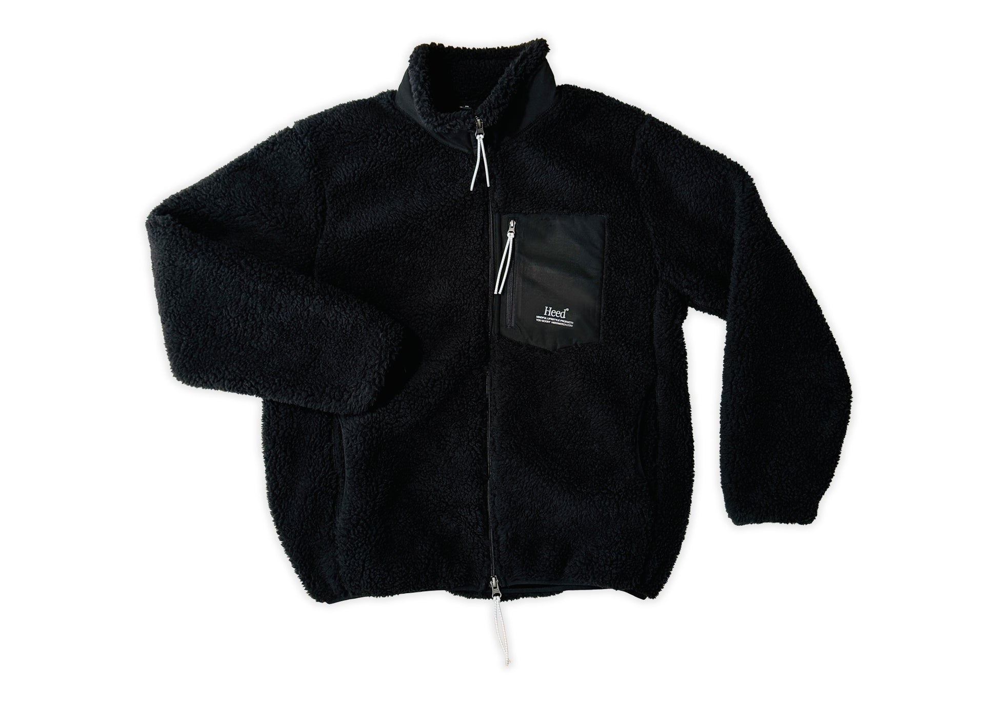 CozySense WinterWell Fleece - Windproof Polar Fleece with Unisex Fit, Heed Stamp Logo, and 3M Reflective Bungee Cord Detail. Stay warm and stylish during winter with this cozy and comfortable fleece, designed and screen printed in Hong Kong.